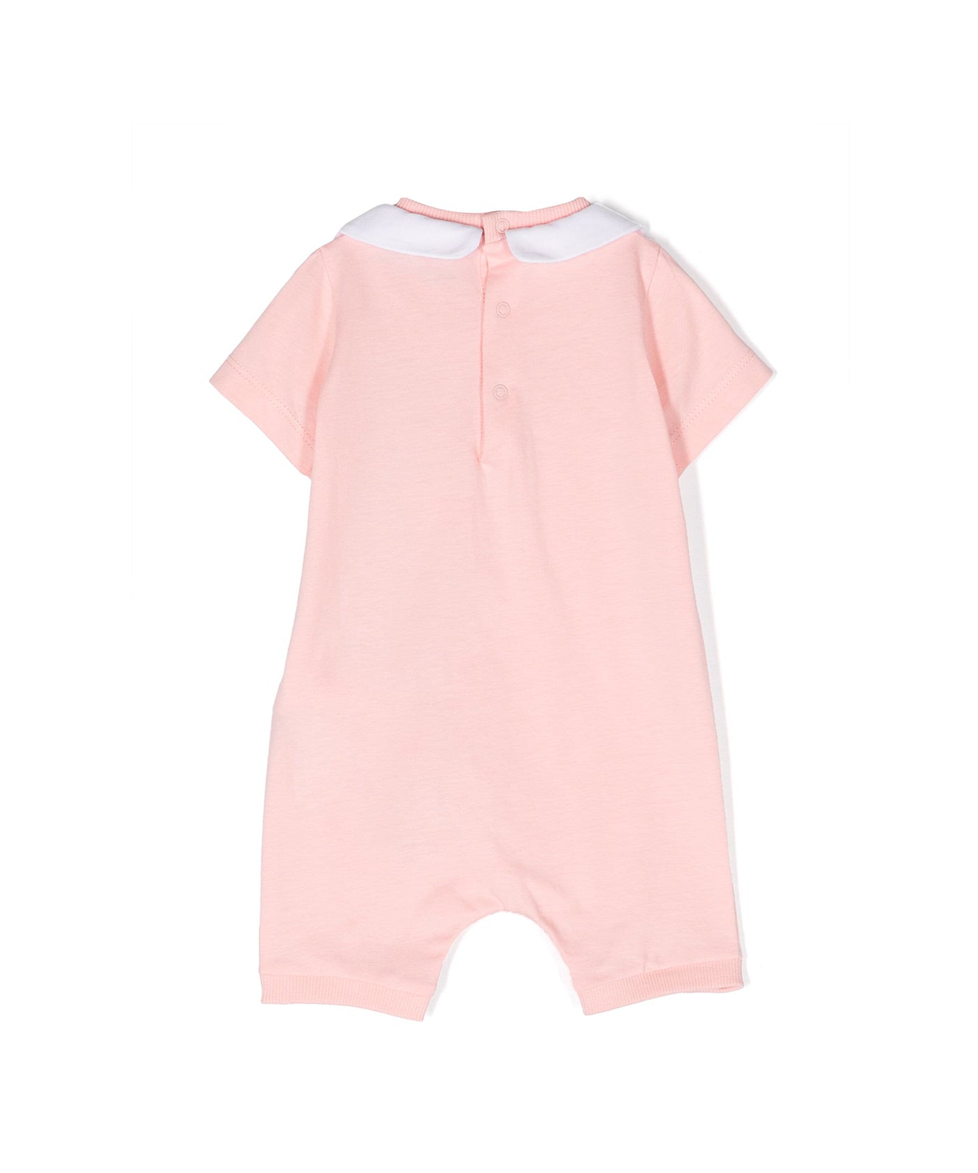 Moschino Kids Pagliaccetto Rosa con Stampa Teddy Bear