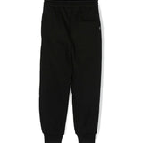 MSGM Kids Pantalone Tuta Joggers Nero con Stampa