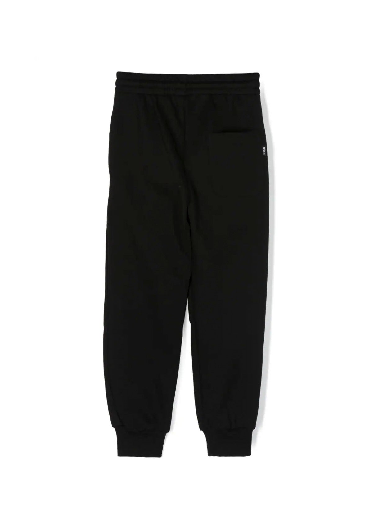 MSGM Kids Pantalone Tuta Joggers Nero con Stampa