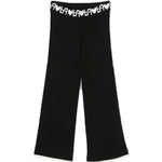 Pantalone a Coste PINKO KIDS: Stile e Comfort con Lavorazione Nero/Bianco e Cintura con Logo
