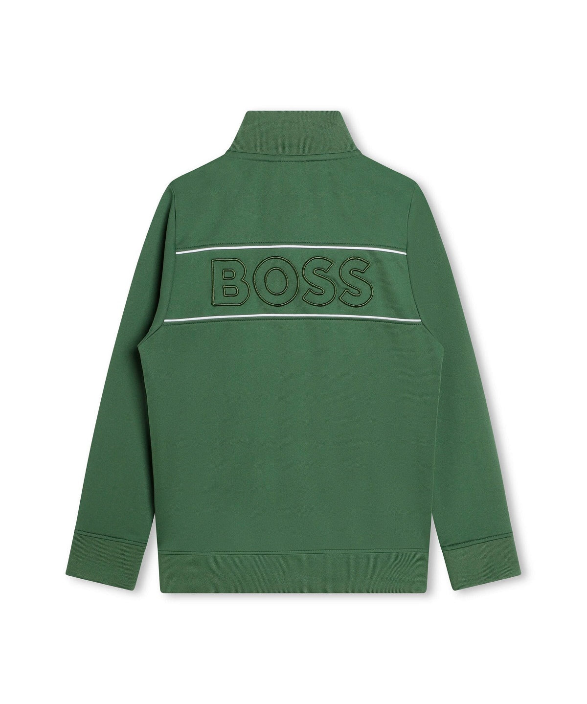 Boss Kids Felpa con Zip Verde per Bambini