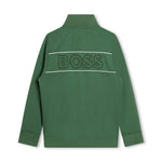 Boss Kids Felpa con Zip Verde per Bambini