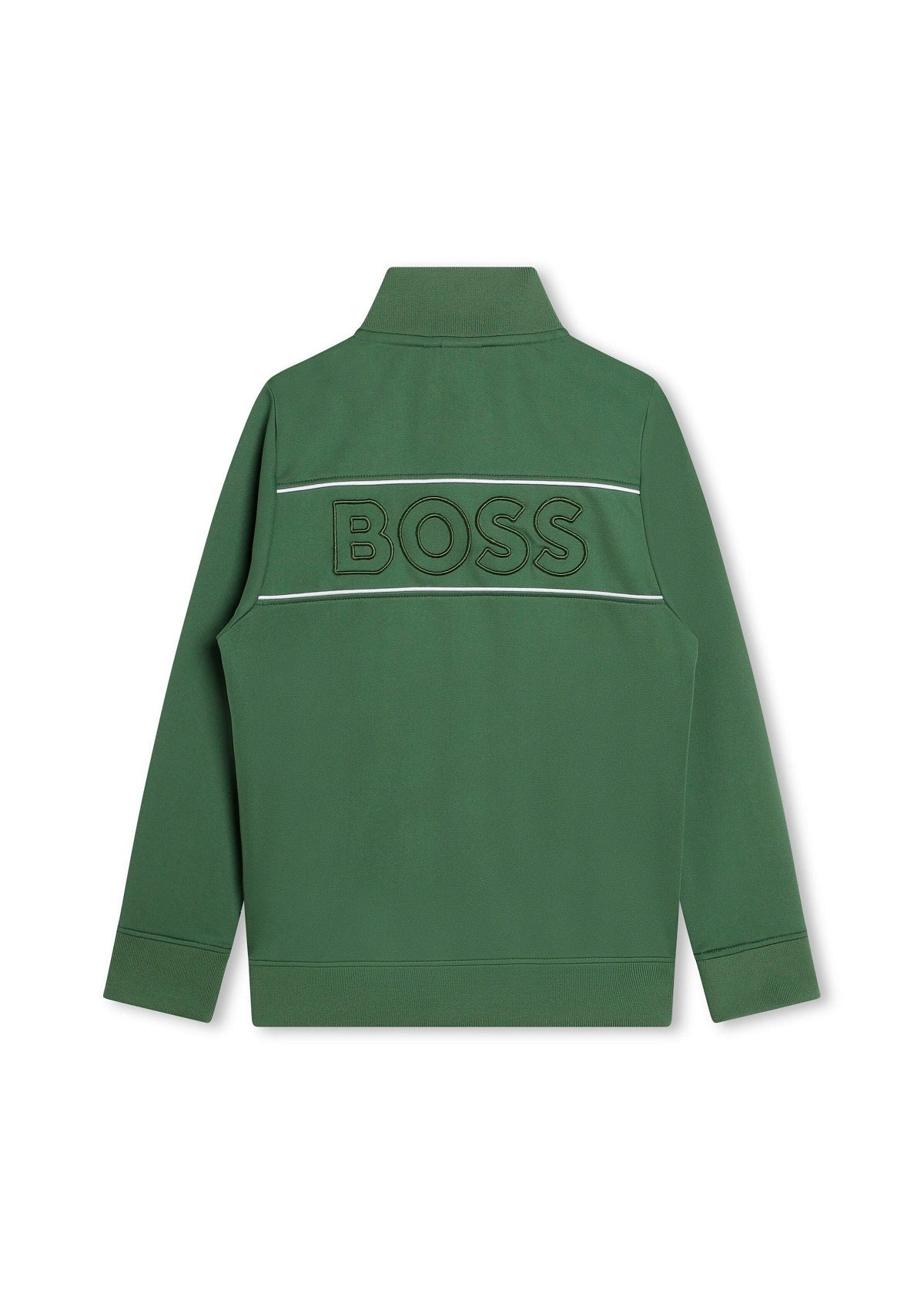 Boss Kids Felpa con Zip Verde per Bambini