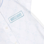 Moschino Kids Pagliaccetto Bianco/Cielo con Stampa All-over