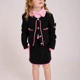 Angel's Face Cardigan Black/Pink