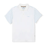 Boss Kids Polo Bianca con Retro a Righe per Bambini
