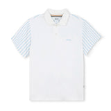 Boss Kids Polo Bianca con Retro a Righe per Bambini