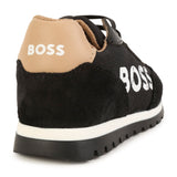 Boss Kids Logo Sneakers for Babies Black