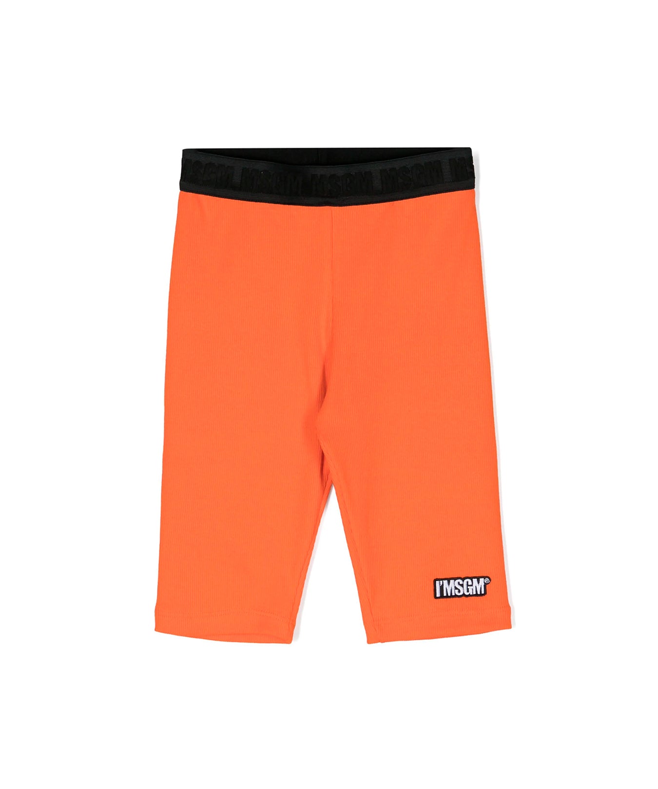 Msgm Kids Ciclista Arancione a Costine