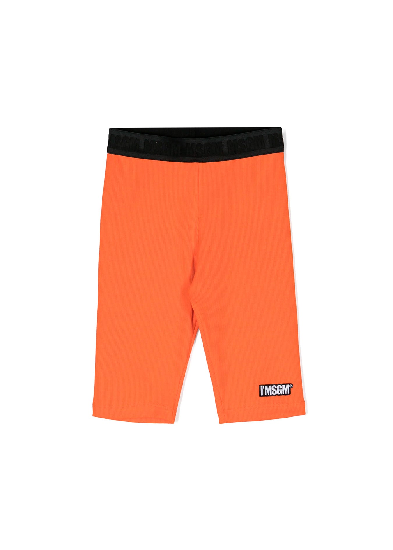 Msgm Kids Ciclista Arancione a Costine