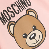 Moschino Kids Tutina Rosa con Logo Teddy Bear