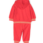 Tuta Sportiva Moschino Kids Rossa con Teddy Bear Cuore: Stile Sportivo con un Tocco di Glamour