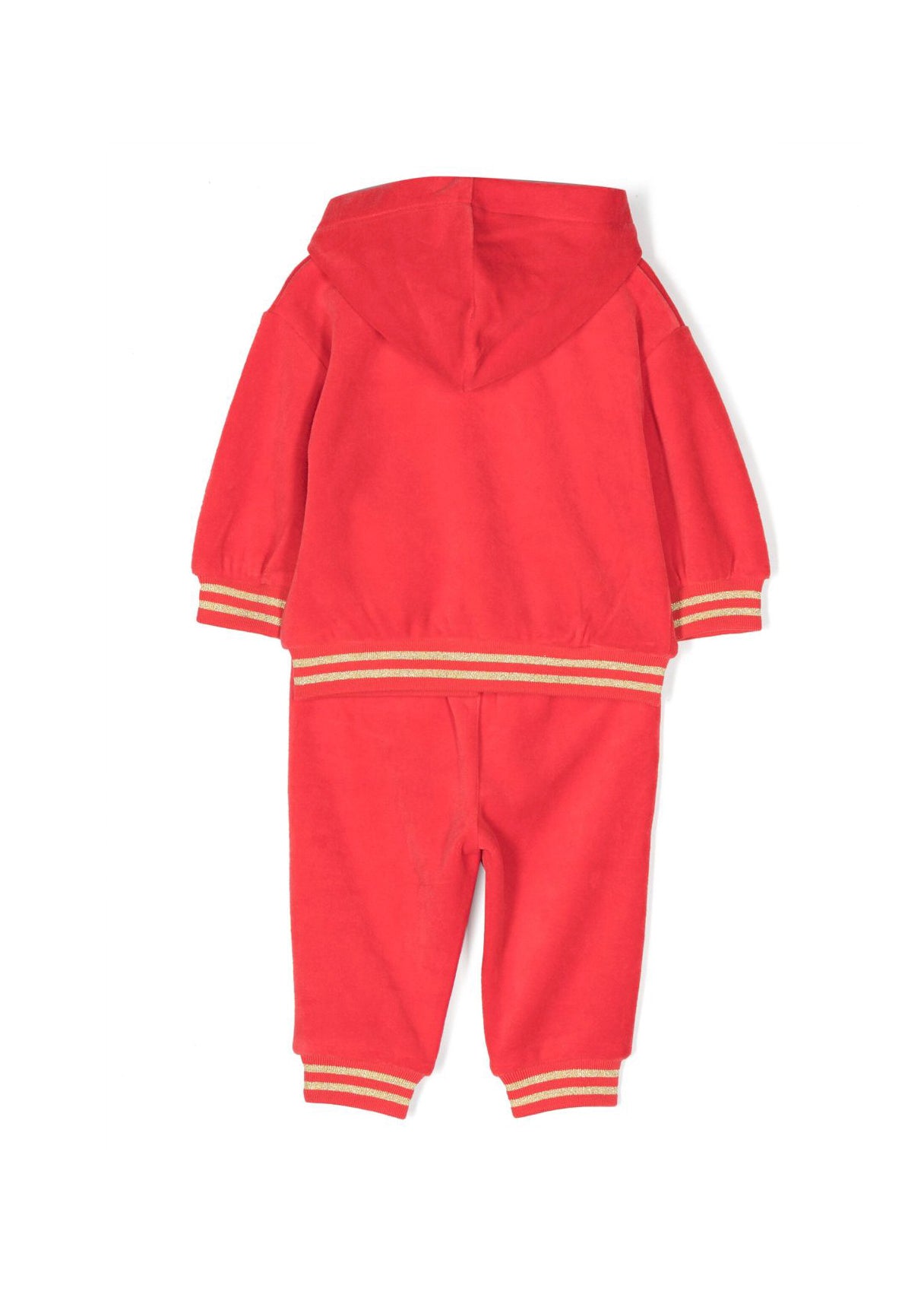 Tuta Sportiva Moschino Kids Rossa con Teddy Bear Cuore: Stile Sportivo con un Tocco di Glamour