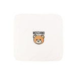 Moschino Kids Coperta Panna con Logo Teddy Bear
