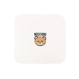 Moschino Kids Coperta Panna con Logo Teddy Bear