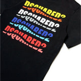 Dsquared2 Kids T-Shirt Nera con Logo Multicolor Wave per Bambini