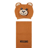 Moschino Hat and Scarf Set Brown