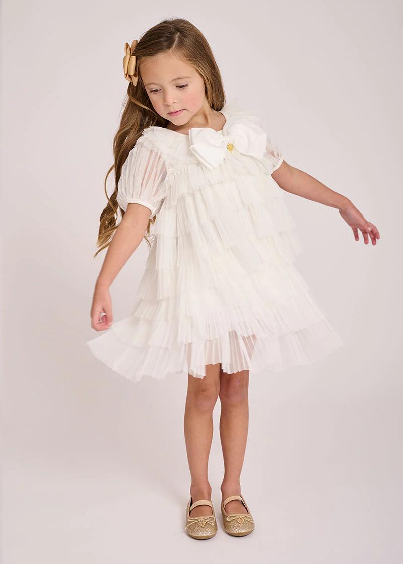 Angel's Face Baby Girl White Dress