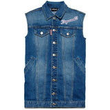 Dsquared2 Kids Abito Smanicato in Denim per Bambine