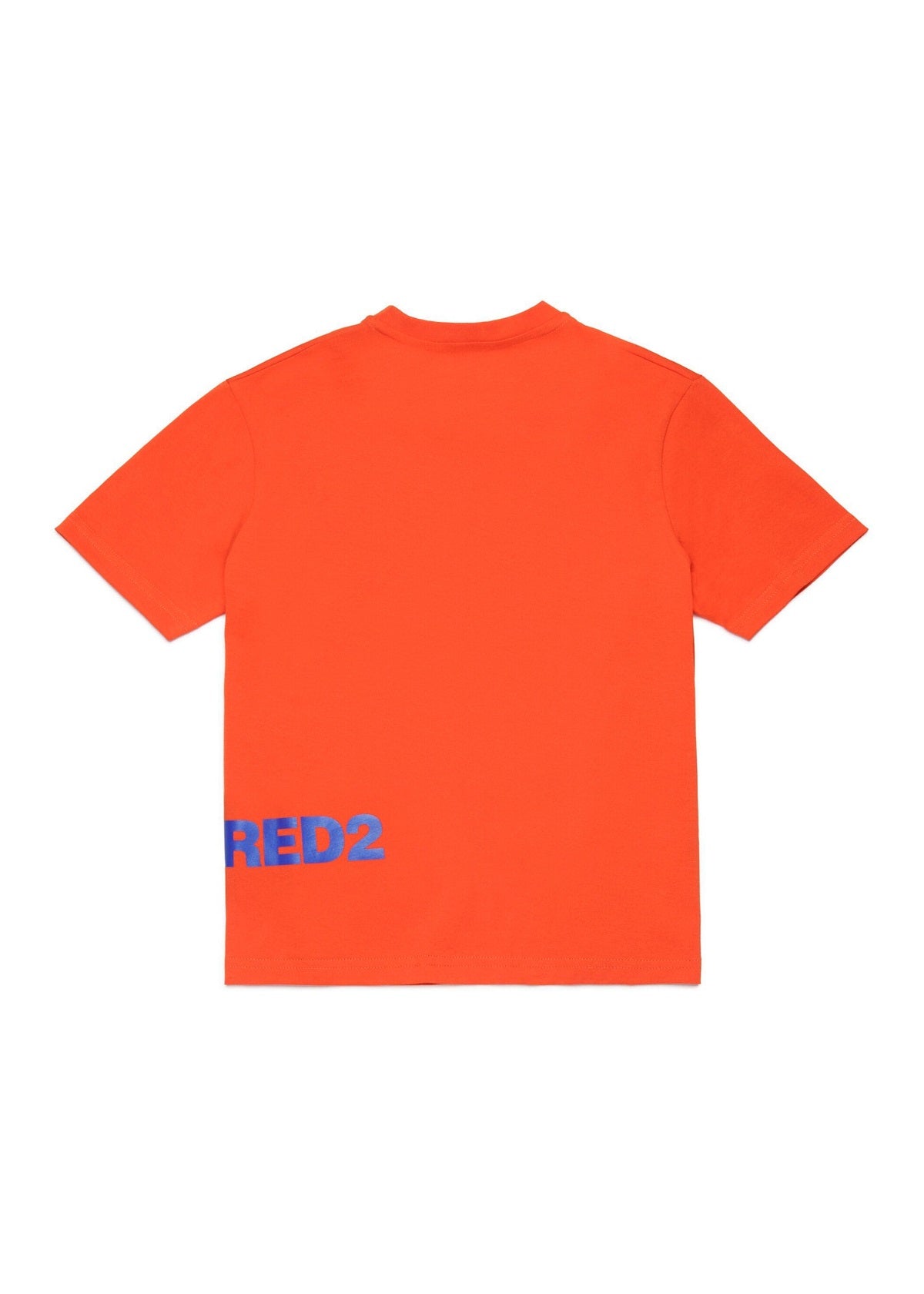 Dsquared2 Kids T-shirt Arancione con Logo a Contrasto