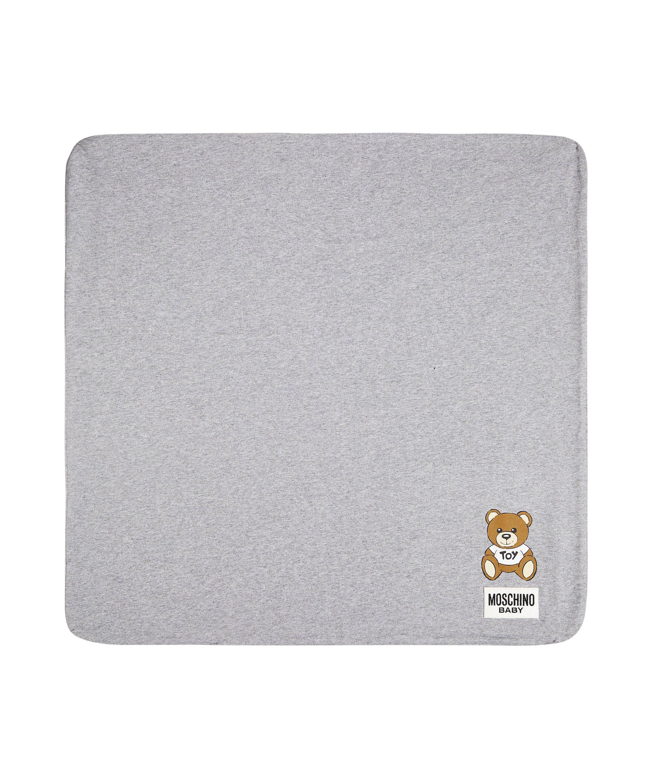Coperta Grigia MOSCHINO con Stampato Teddy Bear: Comfort e Stile per il Tuo Piccolo