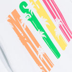 Msgm Kids T-Shirt Bianca con Stampa Multicolor per Bambine
