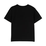 Moschino Kids T-Shirt Nera con Decorazione Teddy Bear per Bambine