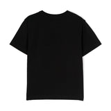 Moschino Kids T-Shirt Nera con Decorazione Teddy Bear per Bambine