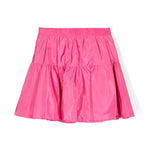 Aggiungi un tocco floreale al guardaroba delle tue bambine con la Minigonna a Fiori con Balze MSGM Kids - Fucsia e Chic