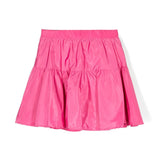 Aggiungi un tocco floreale al guardaroba delle tue bambine con la Minigonna a Fiori con Balze MSGM Kids - Fucsia e Chic