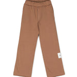 Eleganza e comfort: Pantaloni in Felpa a Fondo Ampio con Logo MSGM Kids - Biscotto