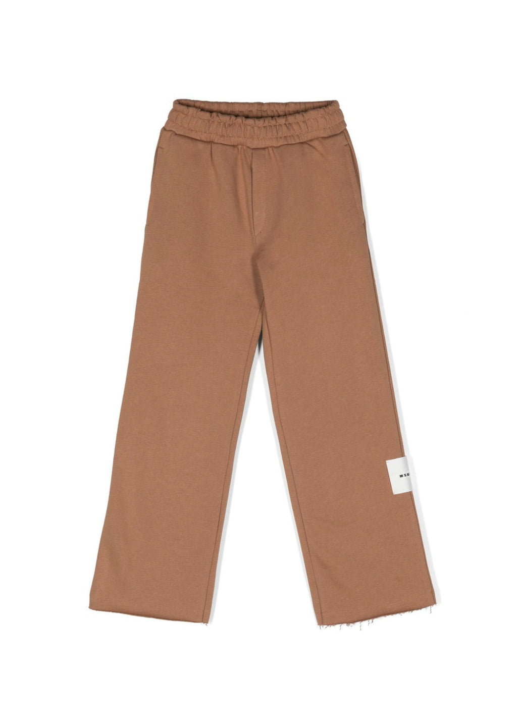 Eleganza e comfort: Pantaloni in Felpa a Fondo Ampio con Logo MSGM Kids - Biscotto