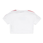 Dsquared2 Kids T-Shirt Crop Bianca Sport Edtn per Bambine