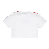 Dsquared2 Kids T-Shirt Crop Bianca Sport Edtn per Bambine