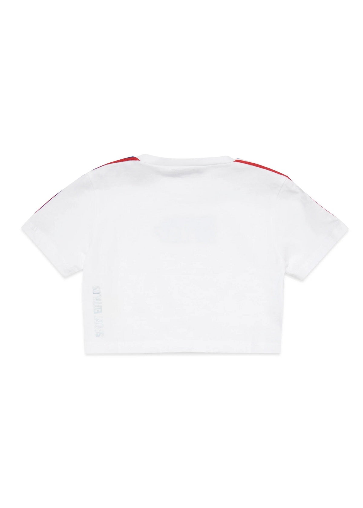 Dsquared2 Kids T-Shirt Crop Bianca Sport Edtn per Bambine