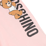 Moschino Kids Pagliaccetto Rosa con Stampa Teddy Bear
