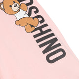 Moschino Kids Pagliaccetto Rosa con Stampa Teddy Bear