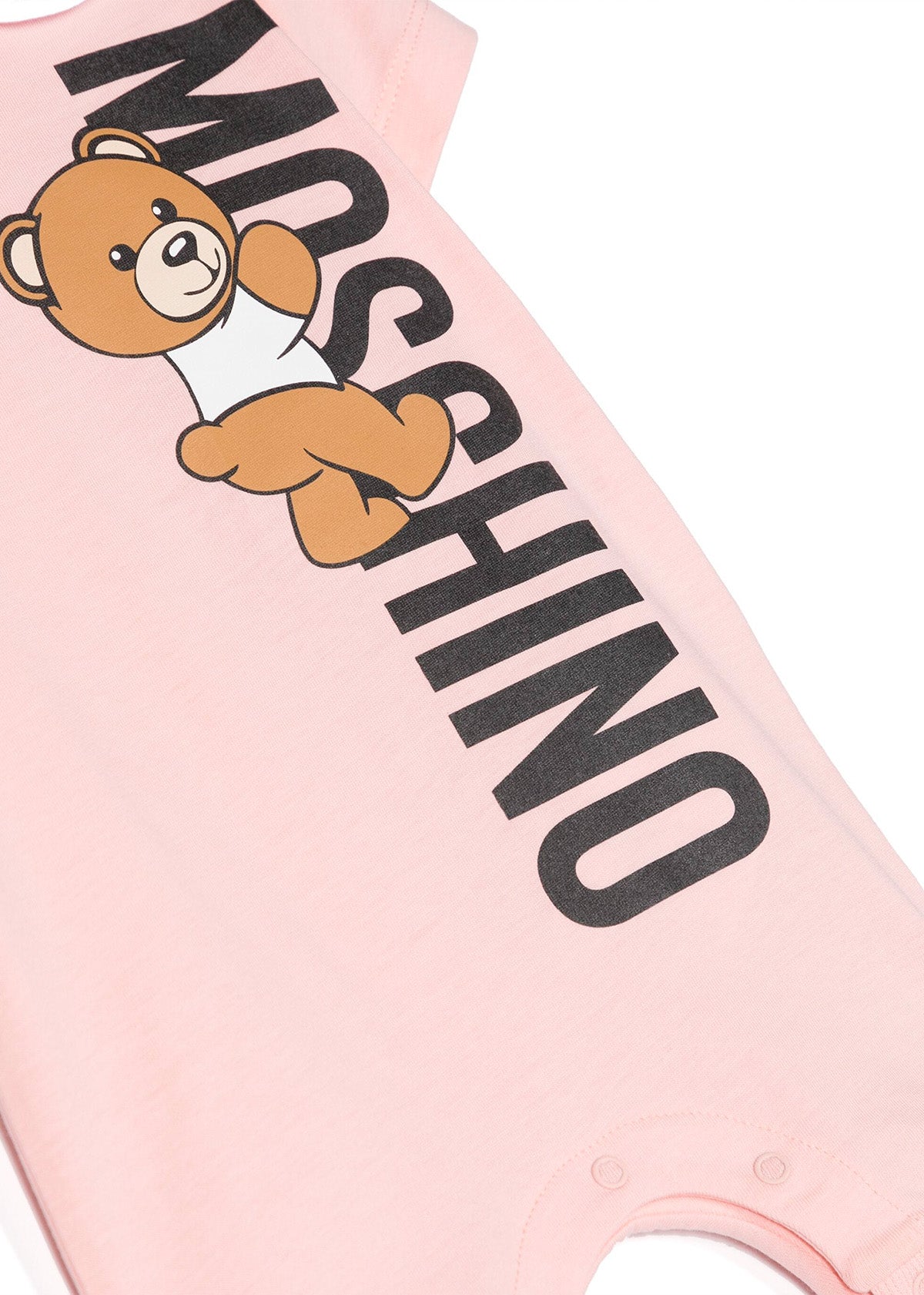 Moschino Kids Pagliaccetto Rosa con Stampa Teddy Bear