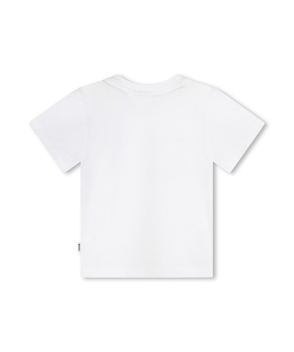 Boss Kids T-Shirt Bianca con Stampa per Neonati
