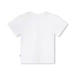 Boss Kids T-Shirt Bianca con Stampa per Neonati