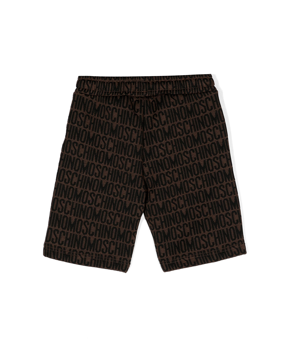 Moschino Kids Bermuda Marrone Monogram All-over