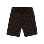 Moschino Kids Bermuda Marrone Monogram All-over