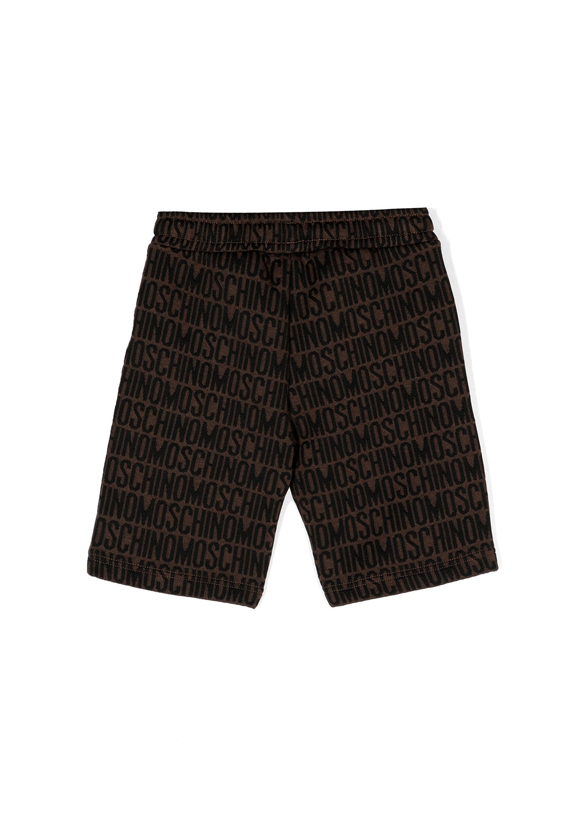 Moschino Kids Bermuda Marrone Monogram All-over