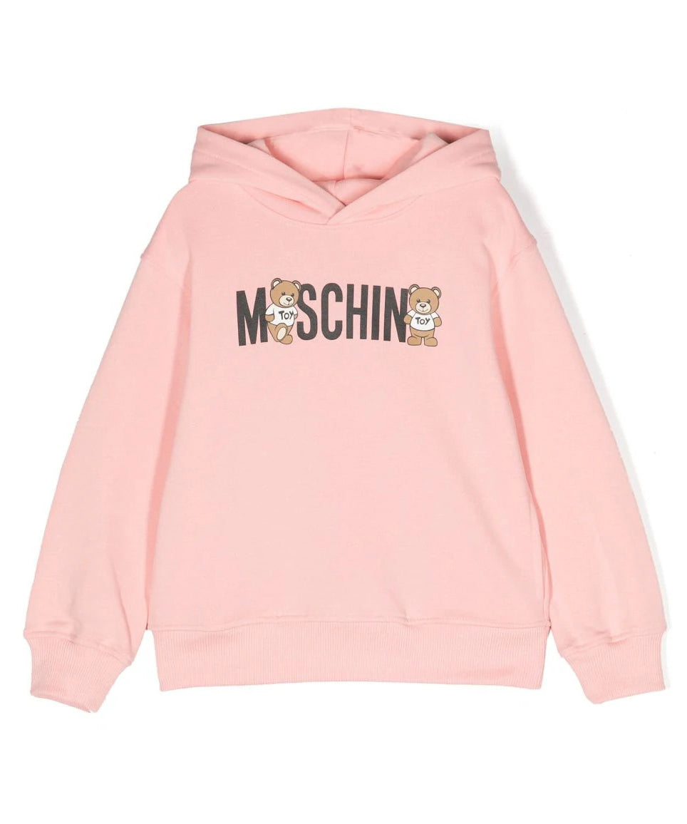 Felpa con Stampa Teddy Bear Rosa Moschino Kids: Dolcezza e Stile per le Piccole Fashioniste