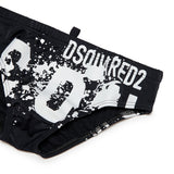 Dsquared2 Kids Costume Slip Nero Icon Splatter per Bambini