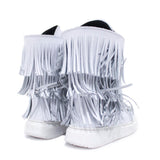 Jammers Bambina Stivale Di Pelle Bianco
