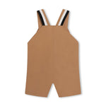 Boss Kids Salopette Corta Beige per Neonati