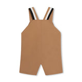 Boss Kids Salopette Corta Beige per Neonati