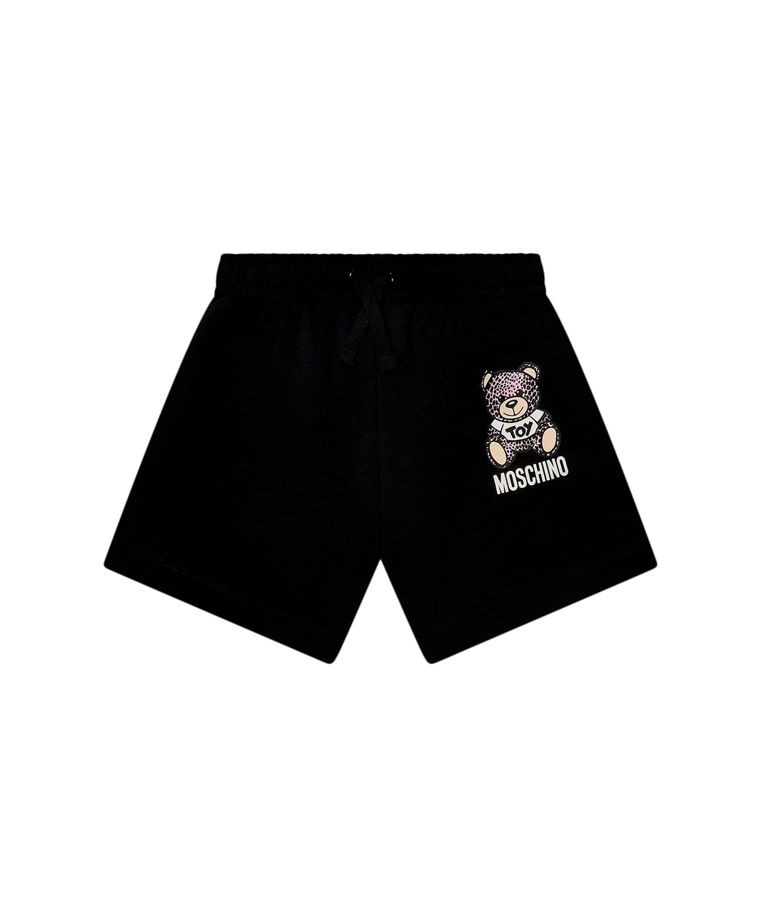 Moschino Kids Short Nero con Teddy Bear Glitter