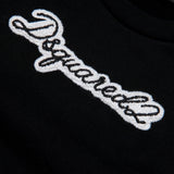 Dsquared2 Kids Felpa Girocollo Nera con Patch Logo